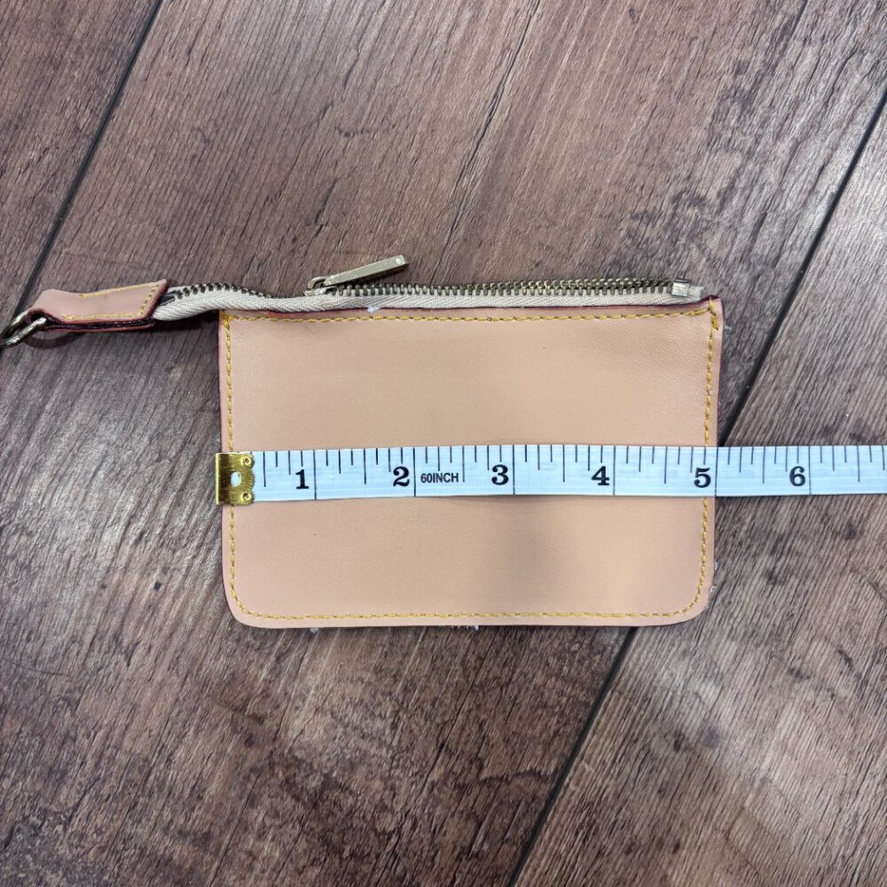 Louis Vuitton Interior Leather Key Pouch Holder Zipper 3.5"x5" Small Coin Pouch - Picture 5 of 8